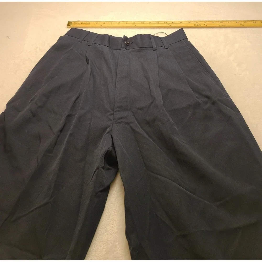 Pacelli Uomo Moda‎ Men's 32x30 Navy Blue Pleated Dress Pants Wide Leg Cuffed NWT